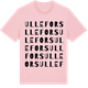 Pink Cotton t-shirt med Ullefors ordlek t-shirt