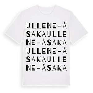 Ullene-Åsaka ordlek t-shirt – ekologisk bomull t-shirt från Pinshirt