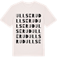 Vintage White t-shirt med Ullserud ordlek t-shirt