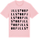 Pink Cotton t-shirt med Ullstorp ordlek t-shirt