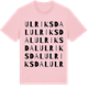 Pink Cotton t-shirt med Ulriksdal ordlek t-shirt