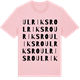 Pink Cotton t-shirt med Ulriksro ordlek t-shirt