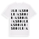White t-shirt med Ulriksro ordlek t-shirt
