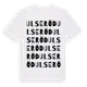White t-shirt med Ulseröd ordlek t-shirt