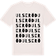 Vintage White t-shirt med Ulseröd ordlek t-shirt