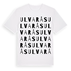 Ulvarås ordlek t-shirt – ekologisk bomull t-shirt från Pinshirt
