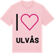 Pink Cotton t-shirt med Jag älskar Ulvås t-shirt stort tryck