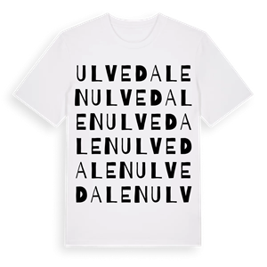 Ulvedalen ordlek t-shirt – ekologisk bomull t-shirt från Pinshirt
