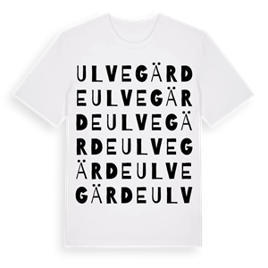 Ulvegärde ordlek t-shirt – ekologisk bomull t-shirt från Pinshirt