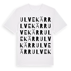 Ulvekärr ordlek t-shirt – ekologisk bomull t-shirt från Pinshirt
