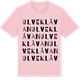 Pink Cotton t-shirt med Ulveklåvan ordlek t-shirt