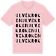 Pink Cotton t-shirt med Ulvekroken ordlek t-shirt