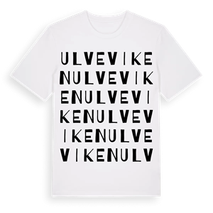 Ulveviken ordlek t-shirt – ekologisk bomull t-shirt från Pinshirt