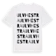 White t-shirt med Ulvhestra ordlek t-shirt