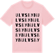 Pink Cotton t-shirt med Ulvsbyn ordlek t-shirt