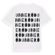 White t-shirt med Unneröd ordlek t-shirt