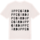 Vintage White t-shirt med Uppegård ordlek t-shirt