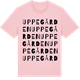 Pink Cotton t-shirt med Uppegården ordlek t-shirt