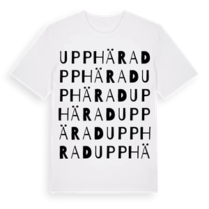 Upphärad ordlek t-shirt – ekologisk bomull t-shirt från Pinshirt