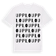 White t-shirt med Upplo ordlek t-shirt