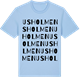 Blue Soul t-shirt med Usholmen ordlek t-shirt