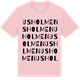 Pink Cotton t-shirt med Usholmen ordlek t-shirt