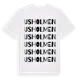 White t-shirt med Usholmen ordlek t-shirt