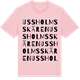 Pink Cotton t-shirt med Ussholmsskären ordlek t-shirt