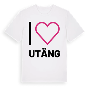 Jag älskar Utäng t-shirt stort tryck – ekologisk bomull t-shirt från Pinshirt