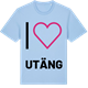 Blue Soul t-shirt med Jag älskar Utäng t-shirt stort tryck