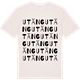 Vintage White t-shirt med Utäng ordlek t-shirt