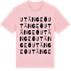 Pink Cotton t-shirt med Utänge ö ordlek t-shirt
