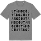 Mid Heather Gray t-shirt med Utänge ö ordlek t-shirt