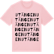 Pink Cotton t-shirt med Utängen ordlek t-shirt