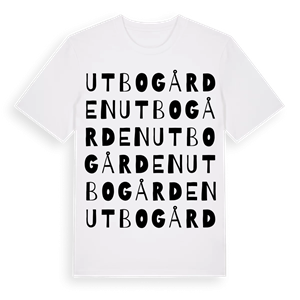 Utbogården ordlek t-shirt – ekologisk bomull t-shirt från Pinshirt