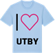Blue Soul t-shirt med Jag älskar Utby t-shirt stort tryck