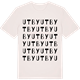 Vintage White t-shirt med Utby ordlek t-shirt