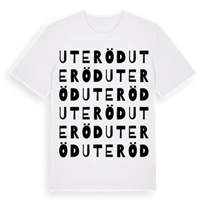 Uteröd ordlek t-shirt – ekologisk bomull t-shirt från Pinshirt