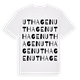 White t-shirt med Uthagen ordlek t-shirt