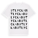White t-shirt med Utlyckan ordlek t-shirt
