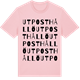 Pink Cotton t-shirt med Utpost Hållö ordlek t-shirt