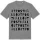 Mid Heather Gray t-shirt med Utpost Hållö ordlek t-shirt