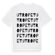 White t-shirt med Utropet ordlek t-shirt