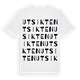 White t-shirt med Utsikten ordlek t-shirt