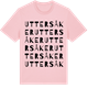 Pink Cotton t-shirt med Uttersåker ordlek t-shirt