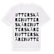 White t-shirt med Utterskären ordlek t-shirt