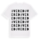 White t-shirt med Uvered ordlek t-shirt