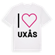 White t-shirt med Jag älskar Uxås t-shirt stort tryck