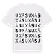 White t-shirt med Uxås ordlek t-shirt