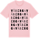 Pink Cotton t-shirt med Väberga ordlek t-shirt